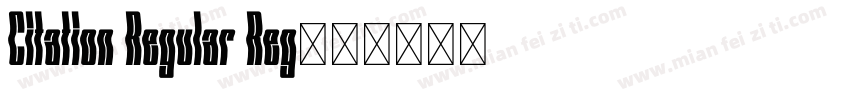 Citation Regular Reg字体转换